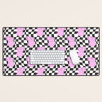 Retro greek statue vaporwave art pattern Desk Mat Gallery Image 1