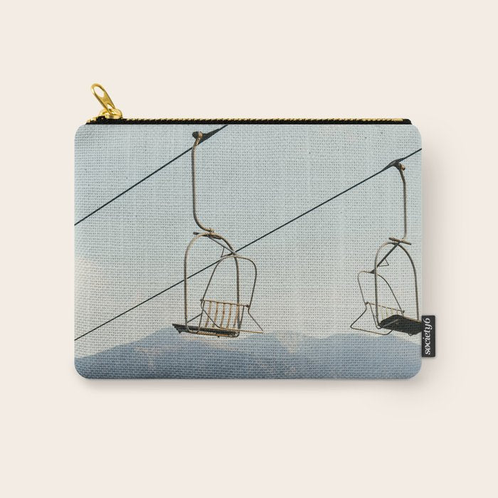 Chairlift in Mountains - Summer Evening Skiing Lift - Fine Art Photography Carry All Pouch Gallery Image 1