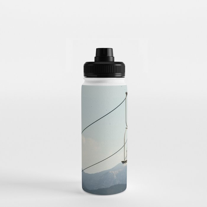 Chairlift in Mountains - Summer Evening Skiing Lift - Fine Art Photography Water Bottle Gallery Image 3