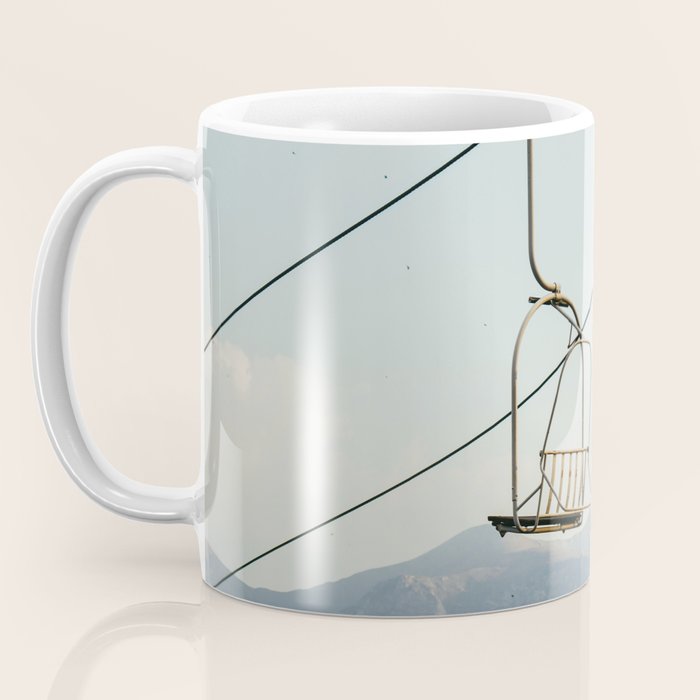 Chairlift in Mountains - Summer Evening Skiing Lift - Fine Art Photography Coffee Mug Gallery Image 3