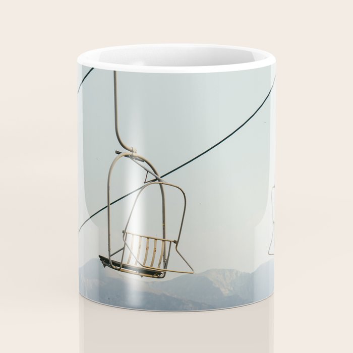 Chairlift in Mountains - Summer Evening Skiing Lift - Fine Art Photography Coffee Mug Gallery Image 4