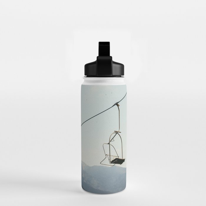 Chairlift in Mountains - Summer Evening Skiing Lift - Fine Art Photography Water Bottle Gallery Image 2