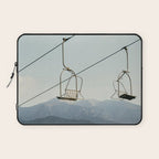 Chairlift in Mountains - Summer Evening Skiing Lift - Fine Art Photography Laptop Sleeve Gallery Image 1