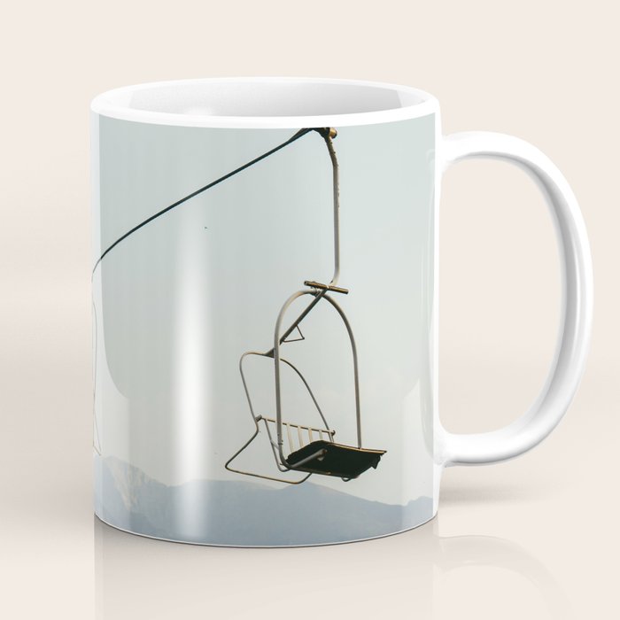 Chairlift in Mountains - Summer Evening Skiing Lift - Fine Art Photography Coffee Mug Gallery Image 1