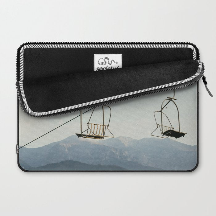 Chairlift in Mountains - Summer Evening Skiing Lift - Fine Art Photography Laptop Sleeve Gallery Image 2