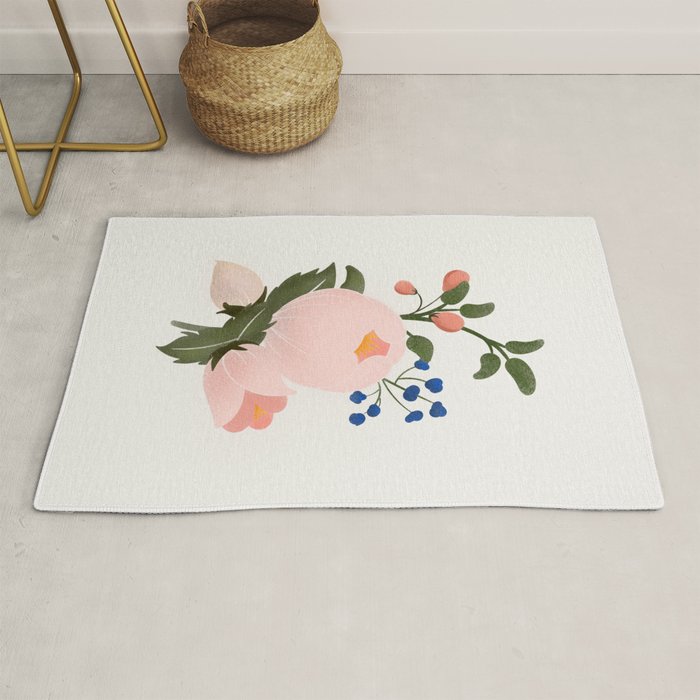 Delicate florals no2 Rug Gallery Image 1