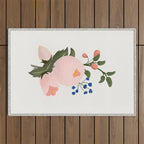 Delicate florals no2 Outdoor Rug Gallery Image 1