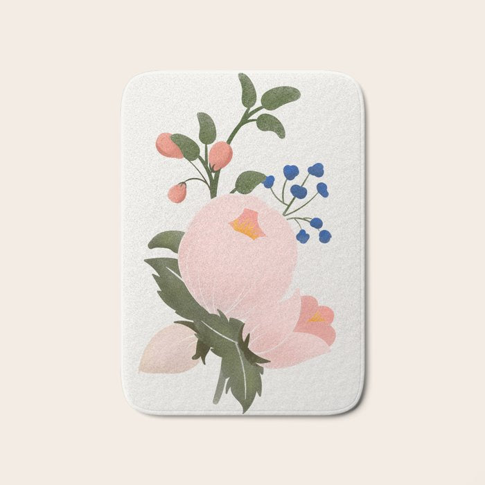 Delicate florals no2 Bath Mat Gallery Image 1