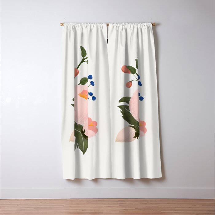 Delicate florals no2 Window Curtain Gallery Image 3
