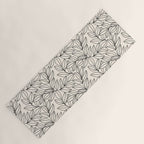 Black and White Leaves  Yoga Mat Gallery Image 1