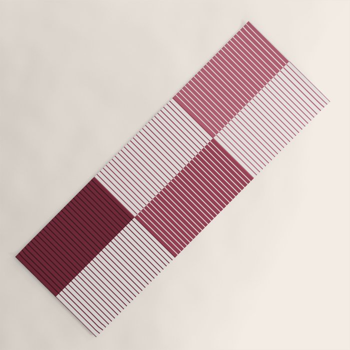 Color Block Line Pattern XVII Yoga Mat Gallery Image 1