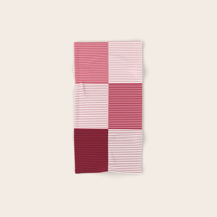 Color Block Line Pattern XVII Bath Towel Gallery Image 1
