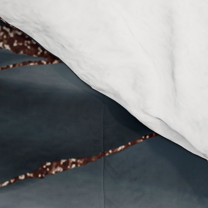 Midnight Marble Deep Ocean Waves Comforter Gallery Image 4