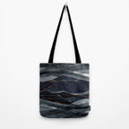 Midnight Marble Deep Ocean Waves Tote Bag Gallery Image 2
