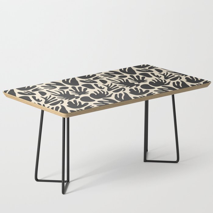 Abstract black and white organic shape pattern Coffee Table Gallery Image 1