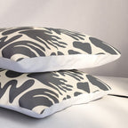 Abstract black and white organic shape pattern Pillow Sham Gallery Image 3