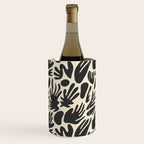 Abstract black and white organic shape pattern Wine Chiller Gallery Image 3
