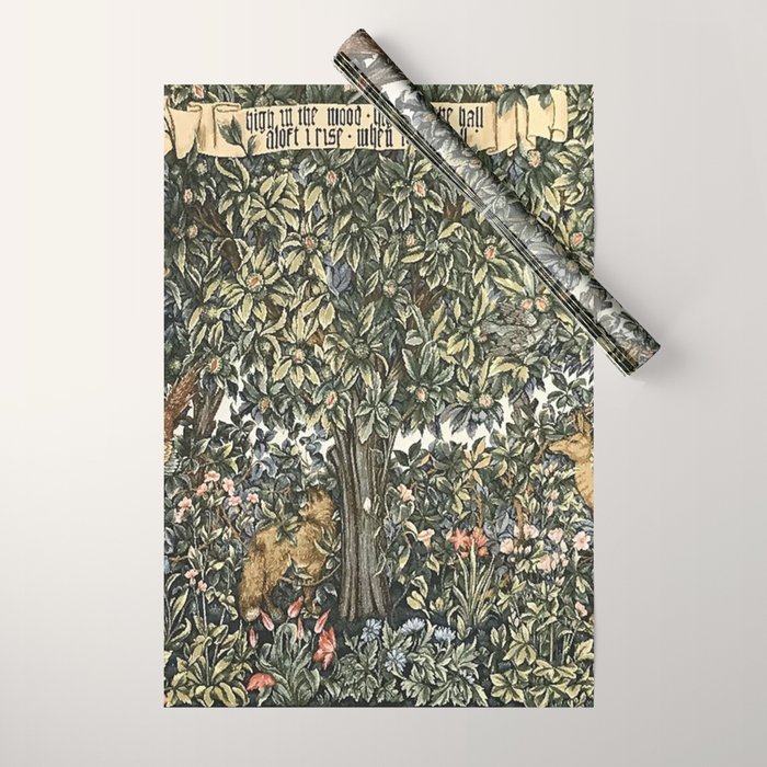 William Morris Verdure Greenery Wrapping Paper Gallery Image 1