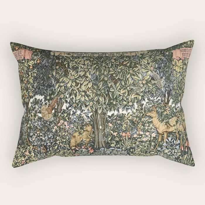 William Morris Verdure Greenery Rectangular Pillow Gallery Image 1