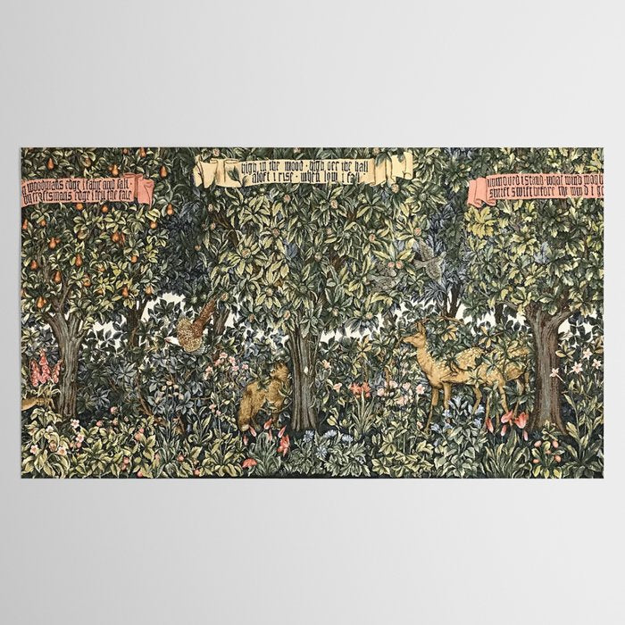 William Morris Verdure Greenery Tablecloth Gallery Image 2