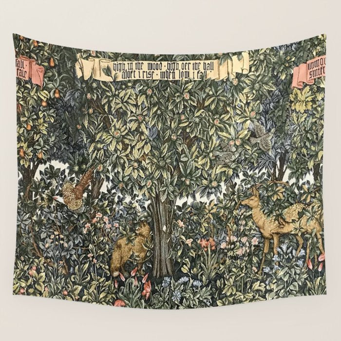 William Morris Verdure Greenery Wall Tapestry Gallery Image 4