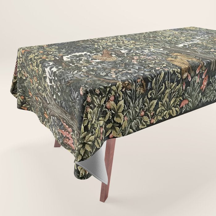 William Morris Verdure Greenery Tablecloth Gallery Image 1