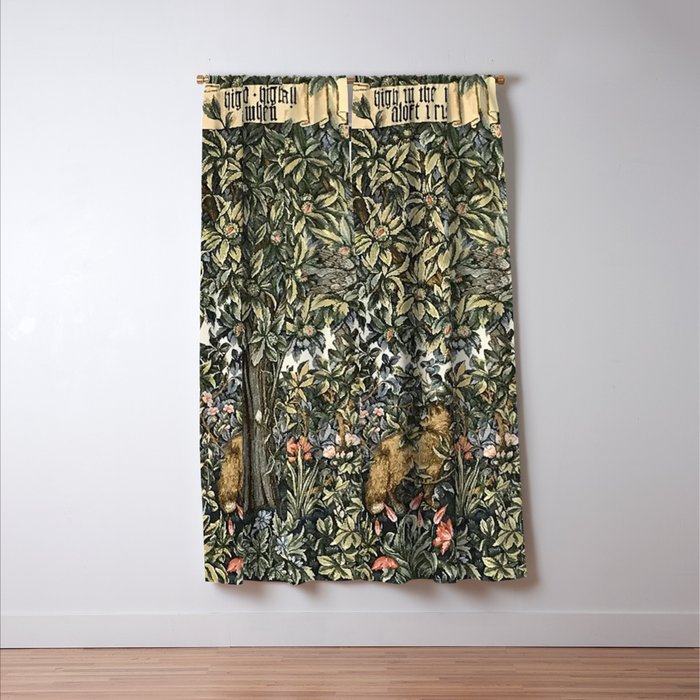 William Morris Verdure Greenery Window Curtain Gallery Image 3