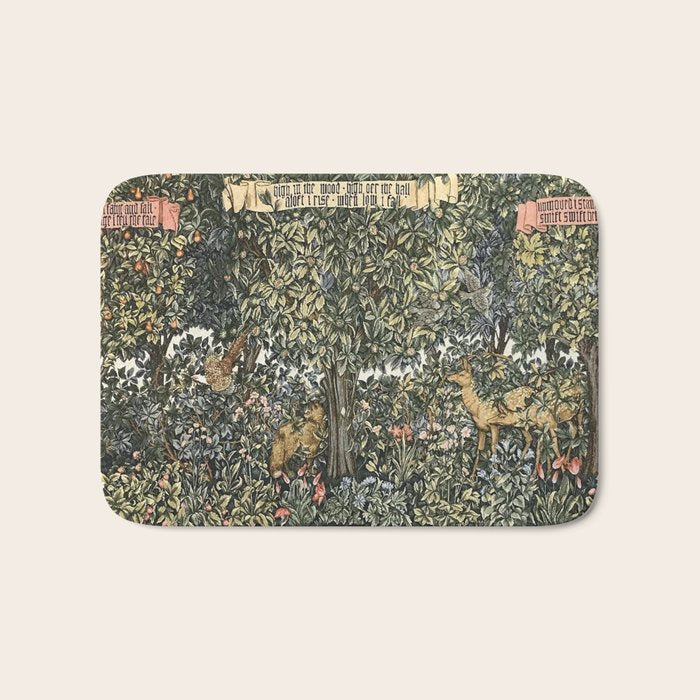 William Morris Verdure Greenery Bath Mat Gallery Image 1