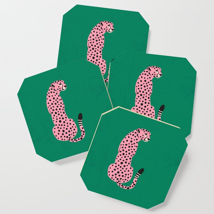 The Stare: Pink Cheetah Edition Coaster Gallery Image 1