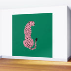 The Stare: Pink Cheetah Edition Wall Mural Gallery Image 2