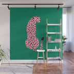 The Stare: Pink Cheetah Edition Wall Mural Gallery Image 1