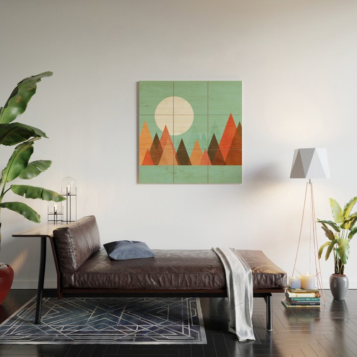 From the edge of the mountains Wood Wall Art Gallery Image 2