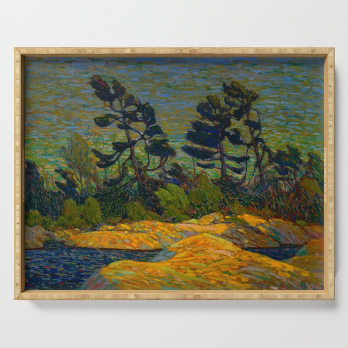 Tom Thomson Byng Inlet Georgian Bay winter 1914-1915 Canadian Landscape Artist Serving Tray Gallery Image 1