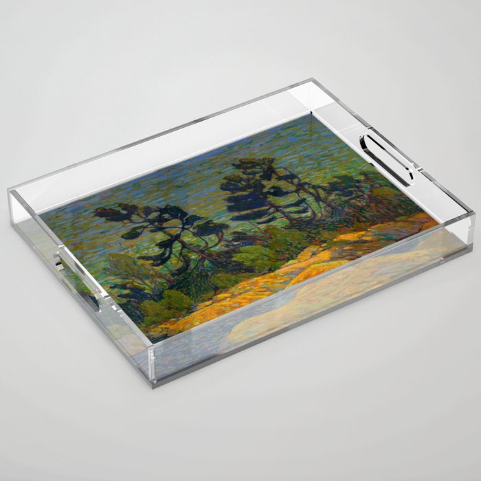 Tom Thomson Byng Inlet Georgian Bay winter 1914-1915 Canadian Landscape Artist Acrylic Tray Gallery Image 1