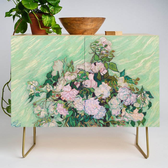 Pink Roses Van Gogh Credenza Gallery Image 1