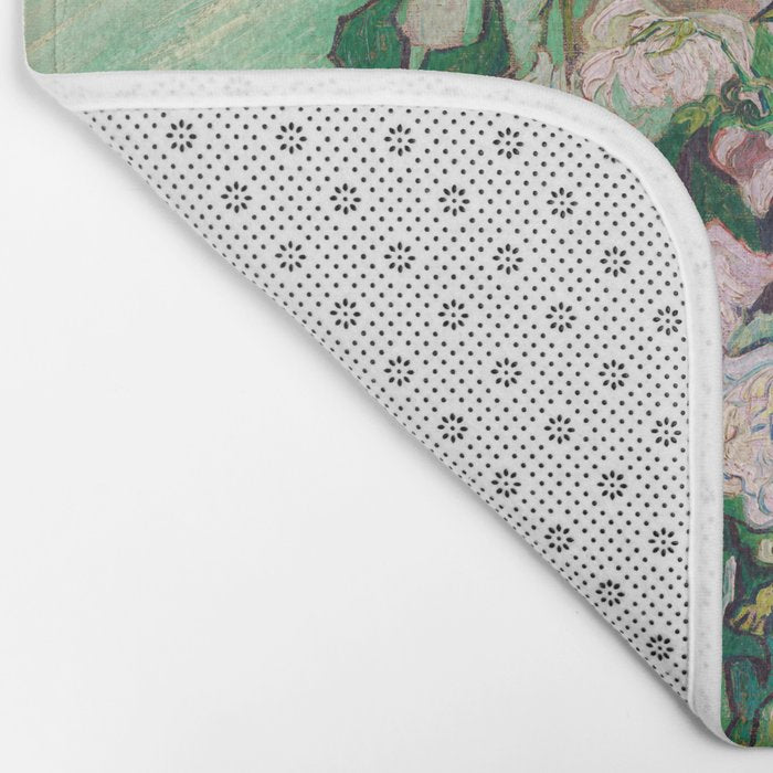 Pink Roses Van Gogh Bath Mat Gallery Image 2