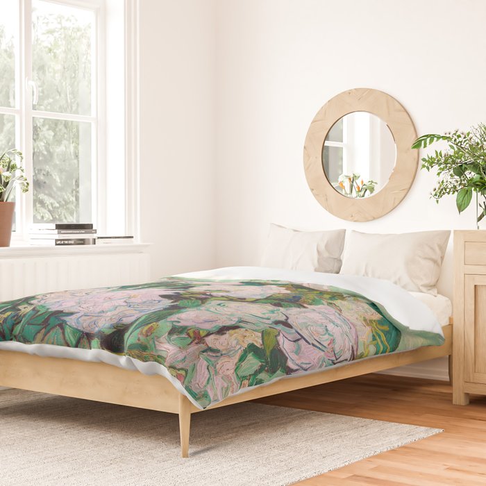 Pink Roses Van Gogh Duvet Cover Gallery Image 2