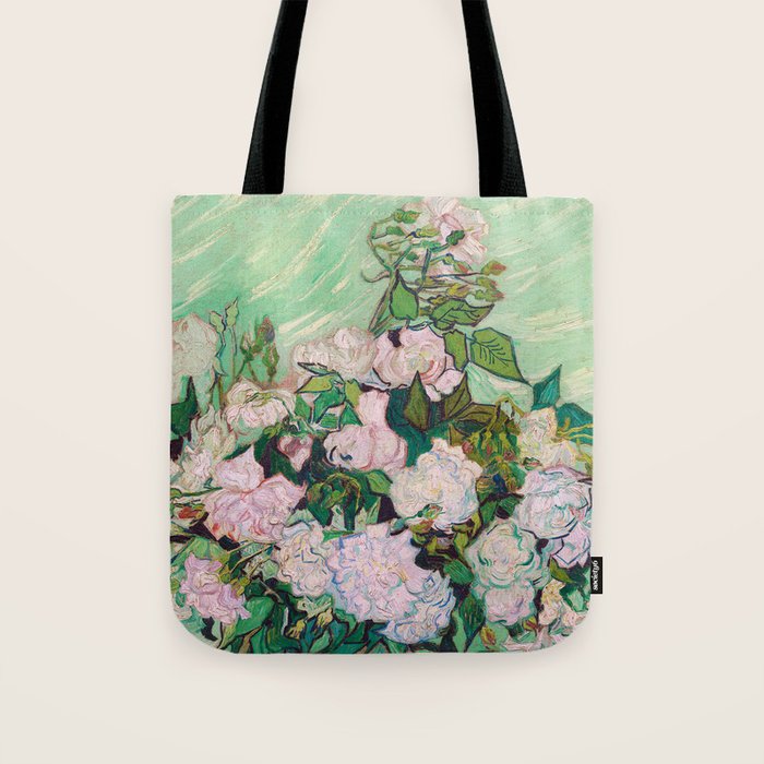 Pink Roses Van Gogh Tote Bag Gallery Image 1