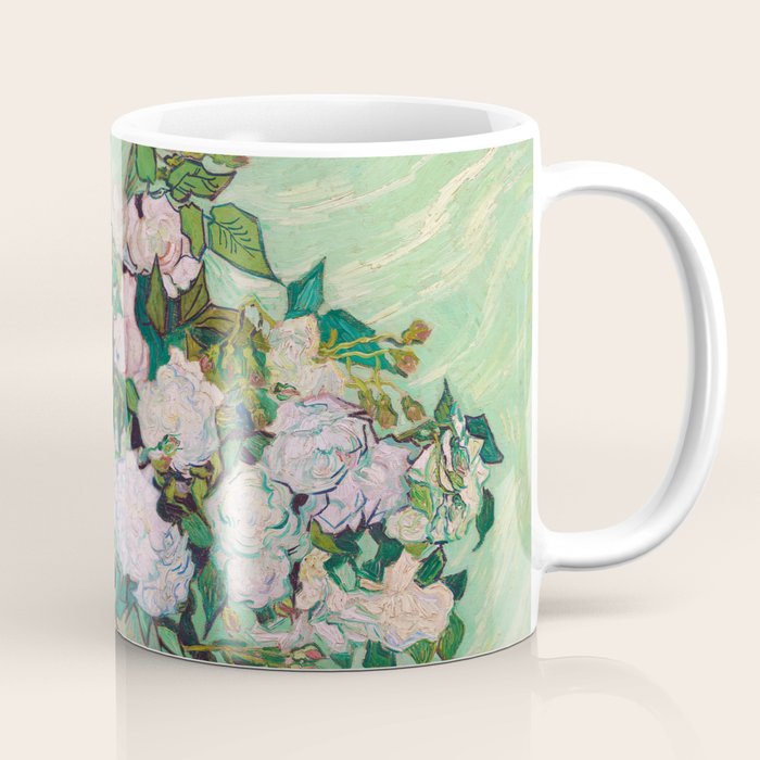 Pink Roses Van Gogh Coffee Mug Gallery Image 1