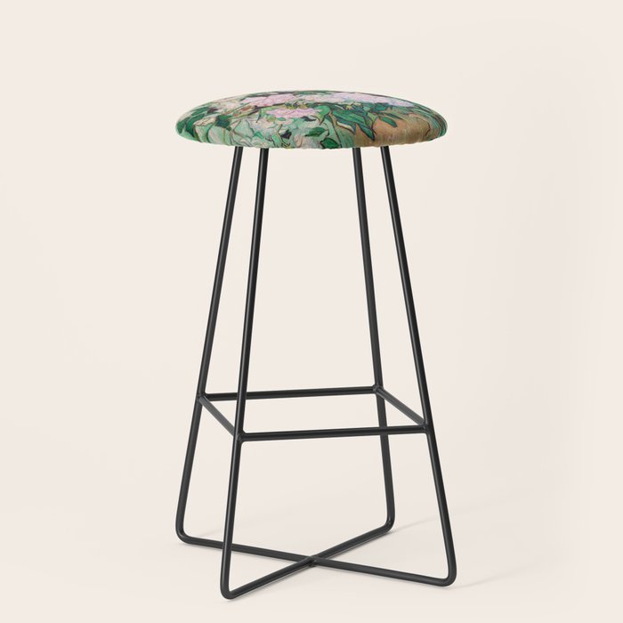 Pink Roses Van Gogh Stool Gallery Image 1