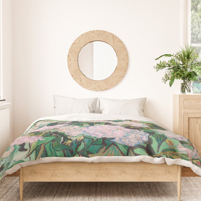 Pink Roses Van Gogh Duvet Cover Gallery Image 3