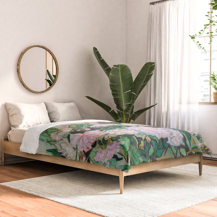 Pink Roses Van Gogh Comforter Gallery Image 2