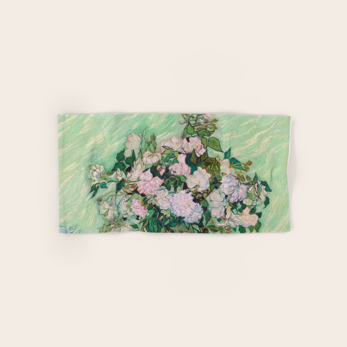 Pink Roses Van Gogh Bath Towel Gallery Image 1