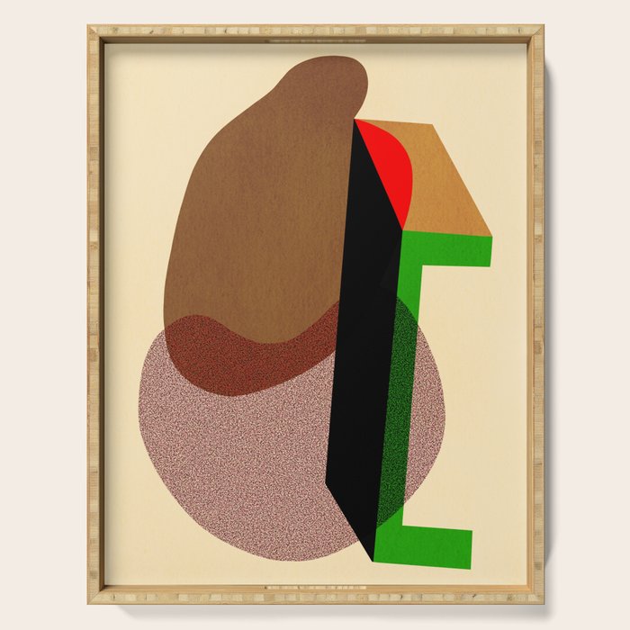 Colorful abstract shapes 01 Serving Tray Gallery Image 1