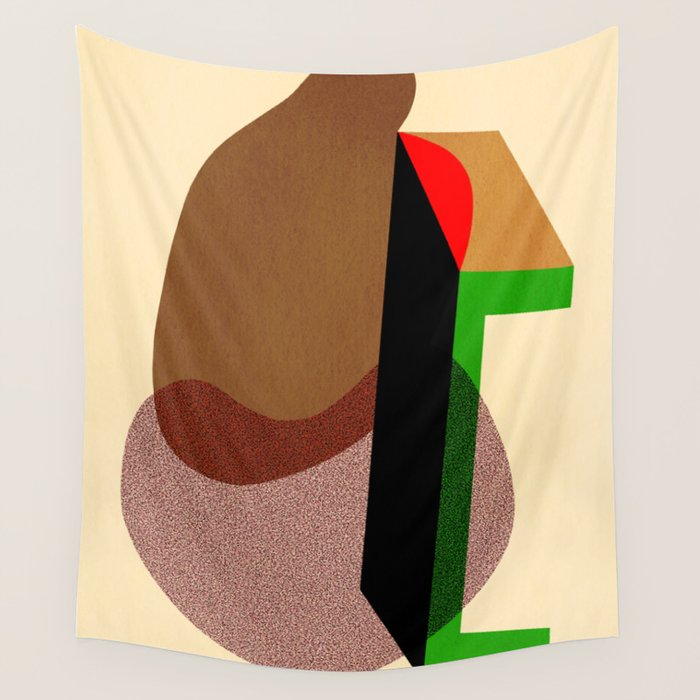 Colorful abstract shapes 01 Wall Tapestry Gallery Image 4