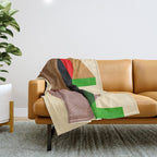 Colorful abstract shapes 01 Throw Blanket Gallery Image 1