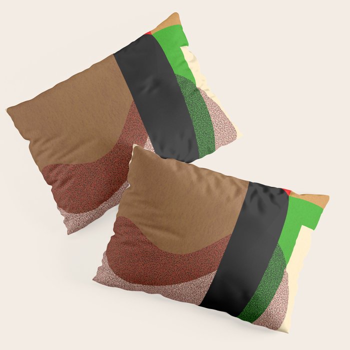 Colorful abstract shapes 01 Pillow Sham Gallery Image 3