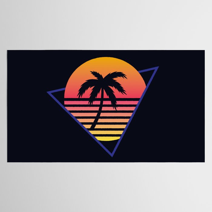 Retrowave sunset 3 / 80s - 90s Retro Tablecloth Gallery Image 2