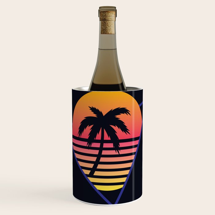Retrowave sunset 3 / 80s - 90s Retro Wine Chiller Gallery Image 1