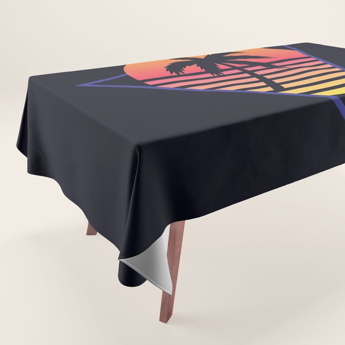 Retrowave sunset 3 / 80s - 90s Retro Tablecloth Gallery Image 1